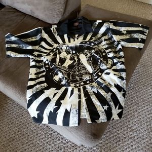 MENS BIKER BOWLING SHIRT